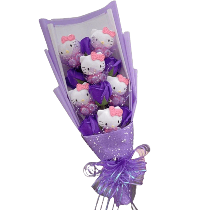 Rose With Kawaii Hello Kitty Plush Toy Bouquet Rose With Kawaii Hello Kitty Plush Toy Bouquet