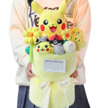 Kawaii Cartoon Pokemon Pikachu Plush Toy Bouquet Kawaii Cartoon Pokemon Pikachu Plush Toy Bouquet
