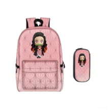 Kawaii Anime Nezuko Kamado School Bag With Pencil Case Kawaii Anime Nezuko Kamado School Bag With Pencil Case