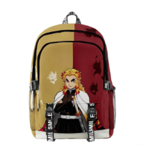 Anime Kawaii Demon Slayer Kyōjurō Rengoku Print Backpack Anime Kawaii Demon Slayer Kyōjurō Rengoku Print Backpack