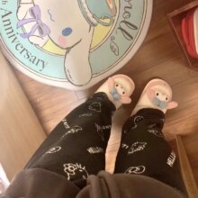 2023 Sanrio Hello Kitty Pajamas Halloween Flannel Fashion Trouserswomen Kawaii Woolen Anime Cartoon Casual Home Pants Autumn 2023 Sanrio Hello Kitty Pajamas Halloween Flannel Fashion Trouserswomen Kawaii Woolen Anime Cartoon Casual Home Pants Autumn