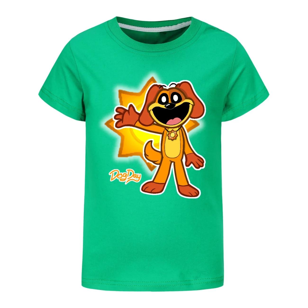 Kawaii Cartoon Smiling Critters Dog Day T-Shirt Kids Kawaii Cartoon Smiling Critters Dog Day T-Shirt Kids