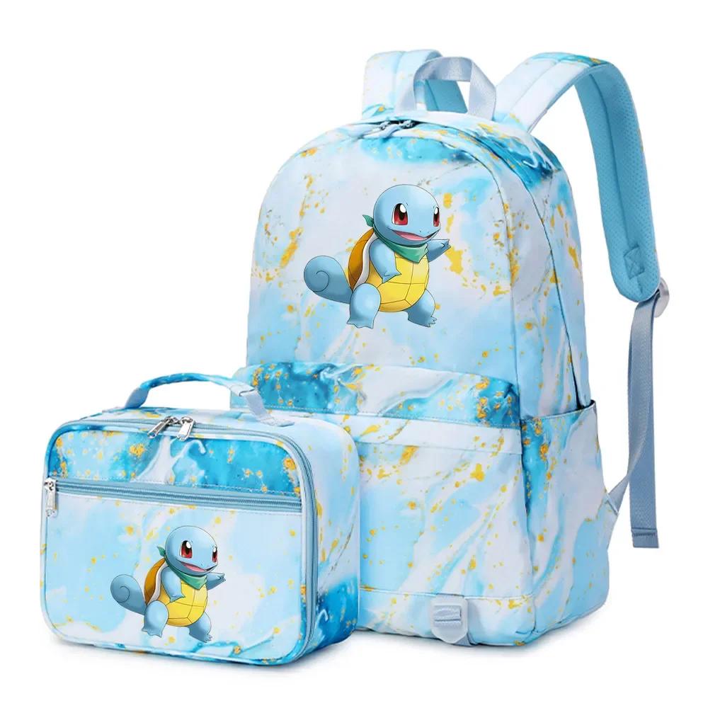 Kawaii Pokemon Squirtle Backpack And Lunch Bag