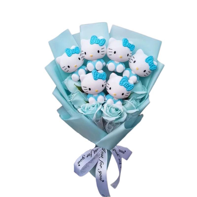 Kawaii Hello Kitty Plush Toy Rose Bouquet