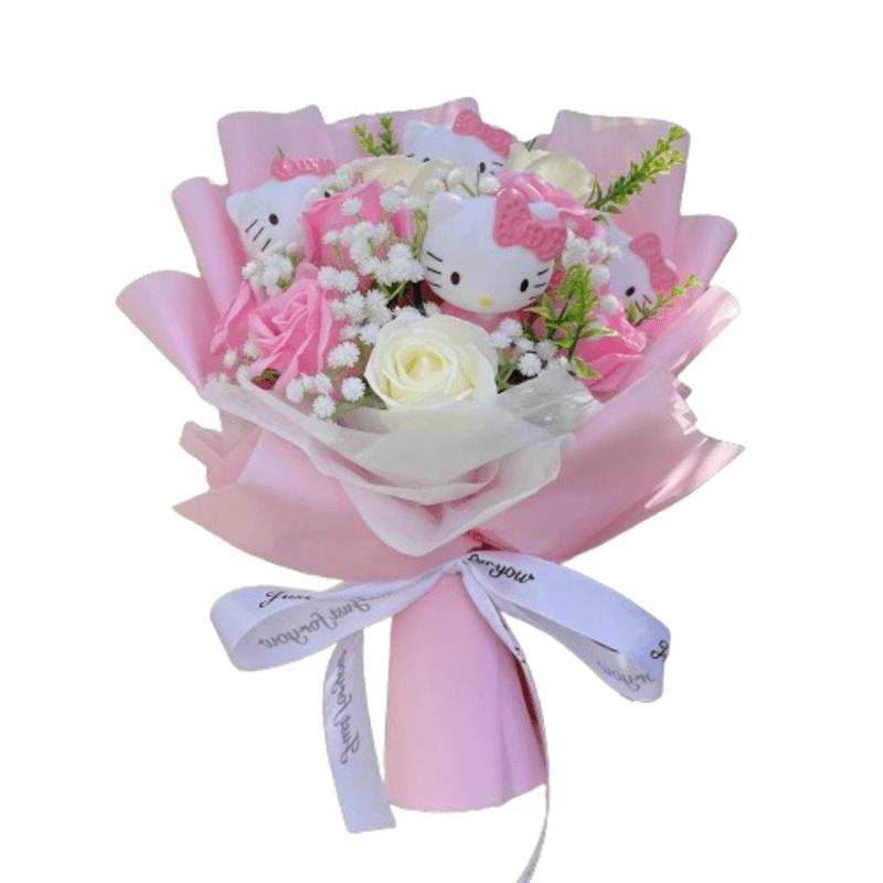 Sanrio Kawaii Hello Kitty Plush Toy Flower Bouquet