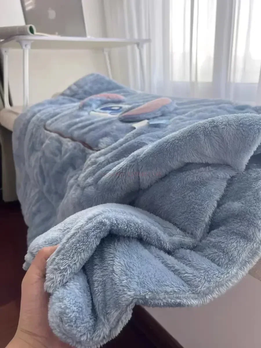 Kawaii Cartoon Stitch Blanket With Pillow