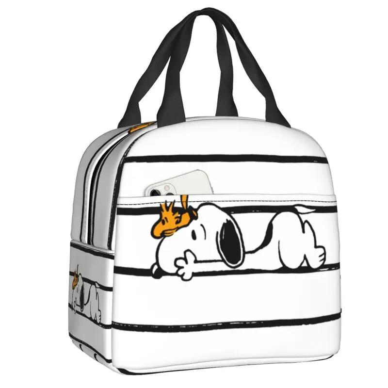 Cartoon Kawaii Snoopy And Woodstock Lunch Bag