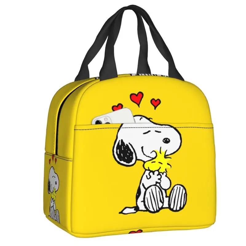 Cartoon Kawaii Snoopy And Woodstock Lunch Bag