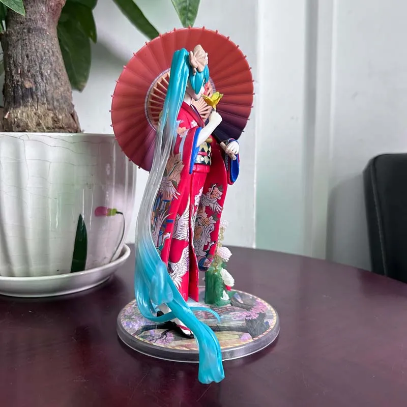 Kawaii Anime Umbrella Kimono Hatsune Miku Figure Action Toy