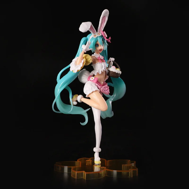 23cm Kawaii Anime Hatsune Miku Bunnies Figure Action Toy