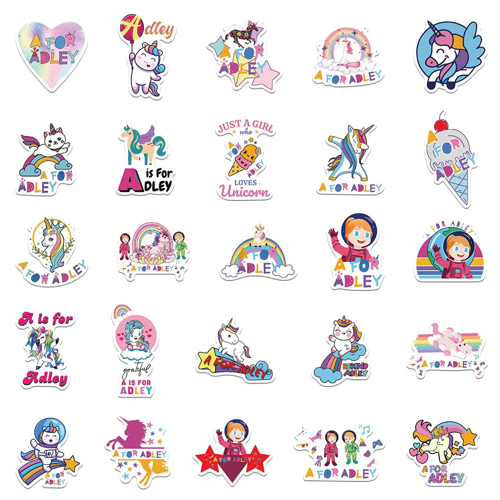 Kawaii Cartoon A For Adley Graffiti Sticker Kawaii Cartoon A For Adley Graffiti Sticker