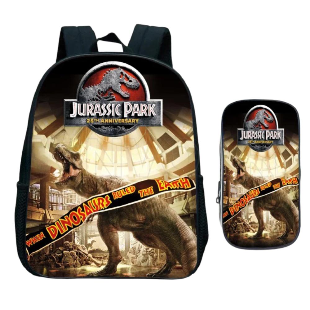 Kawaii Jurassic Park 25th Anniversary Backpack With Pencil Case