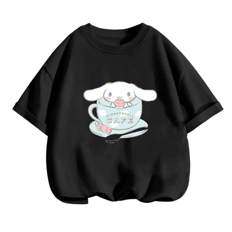 Cartoon Kawaii Cinnamoroll Printed T-Shirt Set