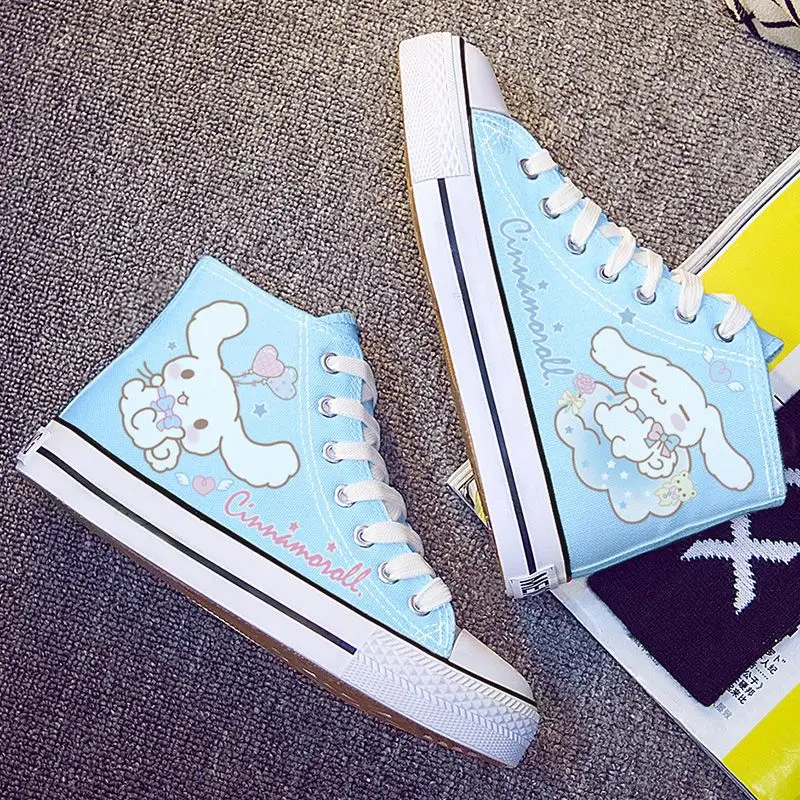 Kawaii Cartoon Cinnamoroll Canvas Casual Shoes