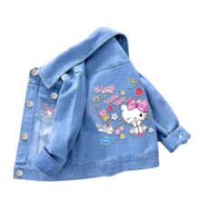 Sanrio Kawaii Cartoon Hello Kitty Denim Jacket Sanrio Kawaii Cartoon Hello Kitty Denim Jacket
