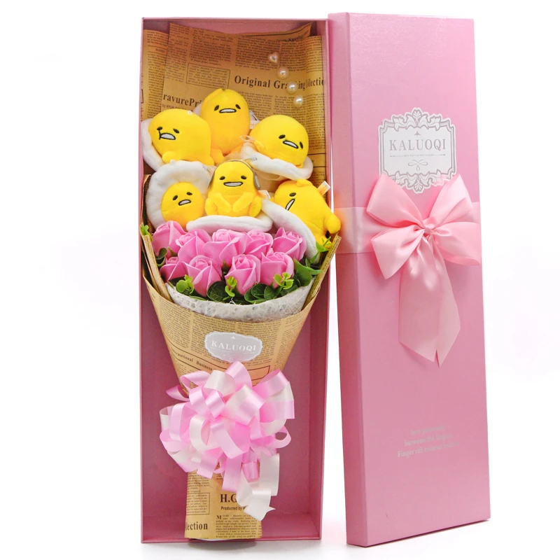 Anime Kawaii Sanrio Gudetama Plush Bouquet With Box