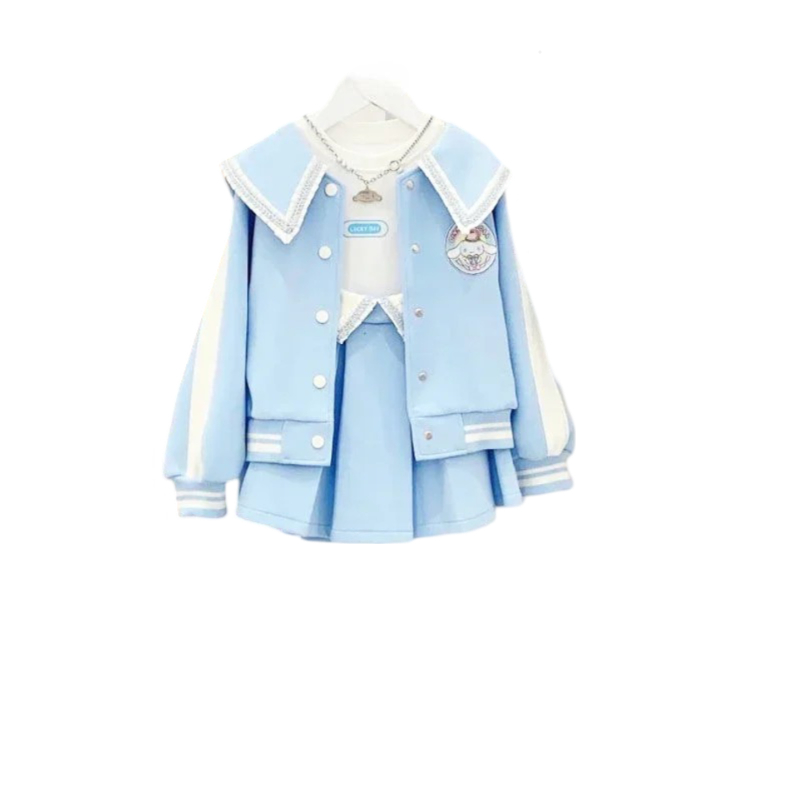 Kawaii Sanrio Cinnamoroll Uniform Jacket Pleated With Skirt