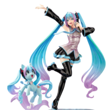 Kawaii My Little Pony Hatsune Miku Action Figure Toy Kawaii My Little Pony Hatsune Miku Action Figure Toy