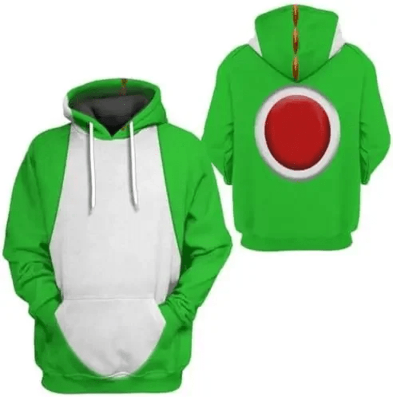 Kawaii Cartoon Super Mario Yoshi Hoodie 