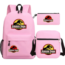 Kawaii Jurassic Park School Backpack And Lunch Bag With Pencil Case Kawaii Jurassic Park School Backpack And Lunch Bag With Pencil Case