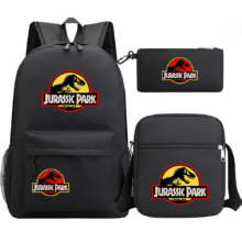 Kawaii Jurassic Park School Backpack And Lunch Bag With Pencil Case Kawaii Jurassic Park School Backpack And Lunch Bag With Pencil Case