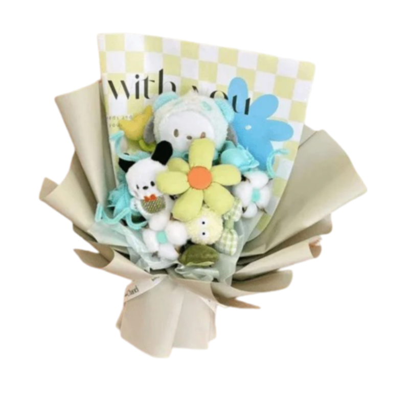 Kawaii Pochacco Anime Plush Toy Bouquet