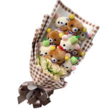 Kawaii Cartoon Rilakkuma And Korilakkuma Plush Toy Flower Bouquet Kawaii Cartoon Rilakkuma And Korilakkuma Plush Toy Flower Bouquet
