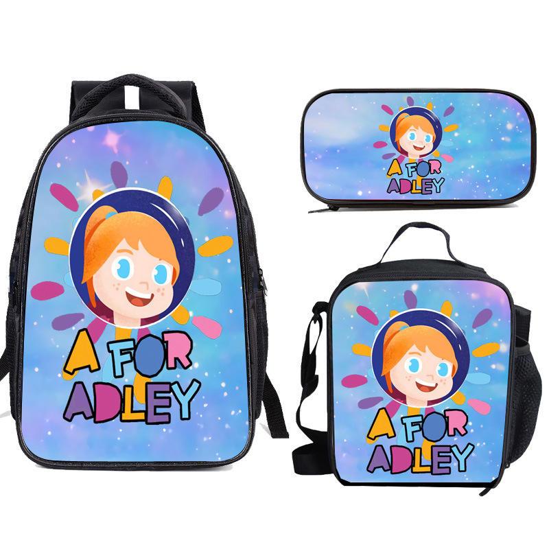 A For Adley Kawaii Backpack And Lunch Bag With Pencil Case