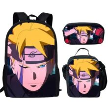 Kawaii Boruto Uzumaki School And Lunch Bag With Pencil Case Kawaii Boruto Uzumaki School And Lunch Bag With Pencil Case
