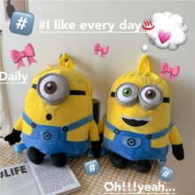Miniso Despicable Me Minions Stuart Kevin Bob Cute Plush Backpack Kawaii Fluffy Stuffed Toy Double Shoulder Bag Handbags Holiday Miniso Despicable Me Minions Stuart Kevin Bob Cute Plush Backpack Kawaii Fluffy Stuffed Toy Double Shoulder Bag Handbags Holiday