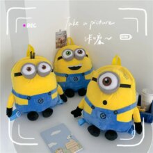Miniso Despicable Me Minions Stuart Kevin Bob Cute Plush Backpack Kawaii Fluffy Stuffed Toy Double Shoulder Bag Handbags Holiday Miniso Despicable Me Minions Stuart Kevin Bob Cute Plush Backpack Kawaii Fluffy Stuffed Toy Double Shoulder Bag Handbags Holiday