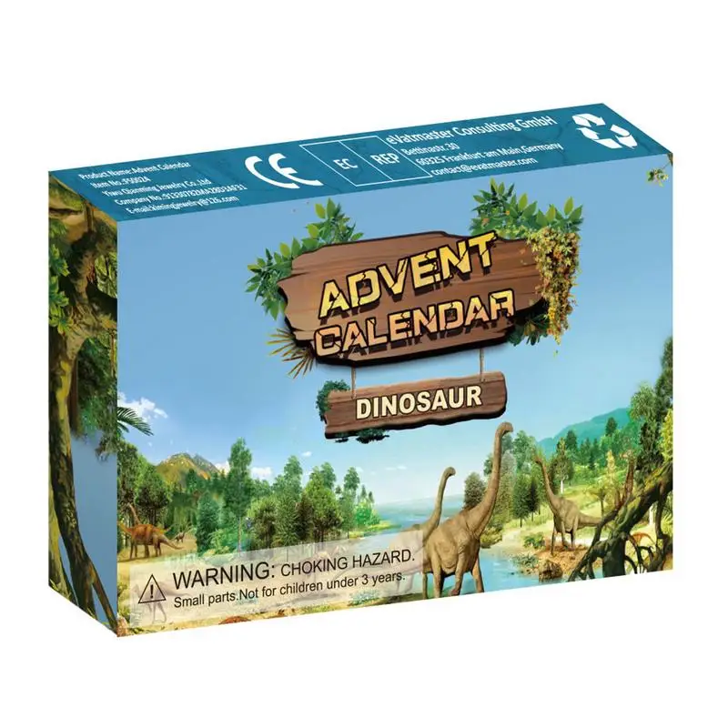 Kawaii Cartoon Dinosaur Advent Calendar 