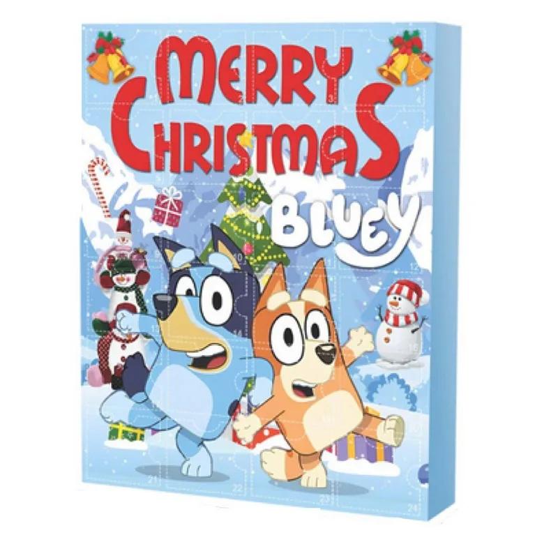 Kawaii Cartoon Bluey Merry Christmas Advent Calendar 