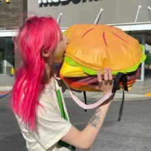 Stylish Hamburger Daypack Laptop Storage Zipper Portable Casual Tote PU Cheeseburger Backpack for Unisex Travel Outdoor Vacation Stylish Hamburger Daypack Laptop Storage Zipper Portable Casual Tote PU Cheeseburger Backpack for Unisex Travel Outdoor Vacation