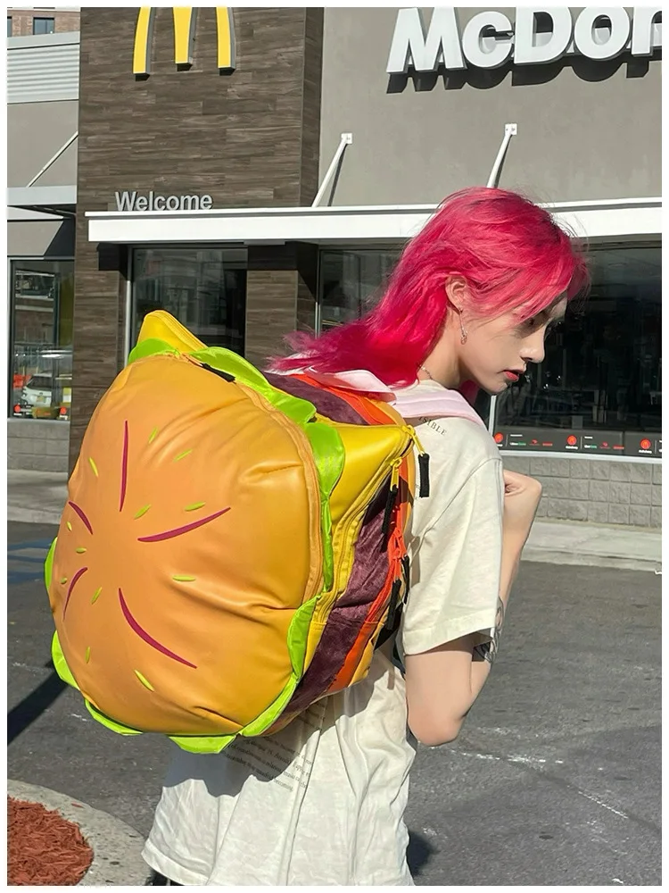 38cm Kawaii Cartoon Cheeseburger Student Backpack 38cm Kawaii Cartoon Cheeseburger Student Backpack