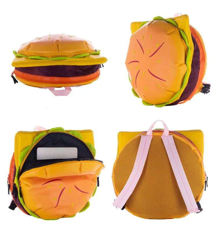 38cm Kawaii Cartoon Cheeseburger Student Backpack 38cm Kawaii Cartoon Cheeseburger Student Backpack