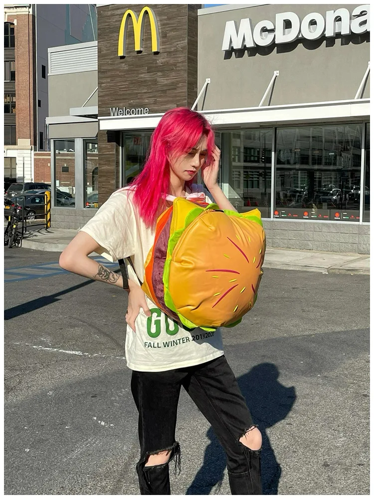 38cm Kawaii Cartoon Cheeseburger Student Backpack 38cm Kawaii Cartoon Cheeseburger Student Backpack