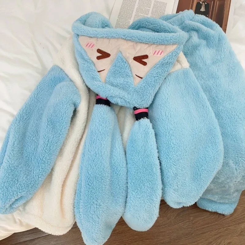 Anime Kawaii Hatsune Miku Velvet Long-Sleeve Winter Pajama