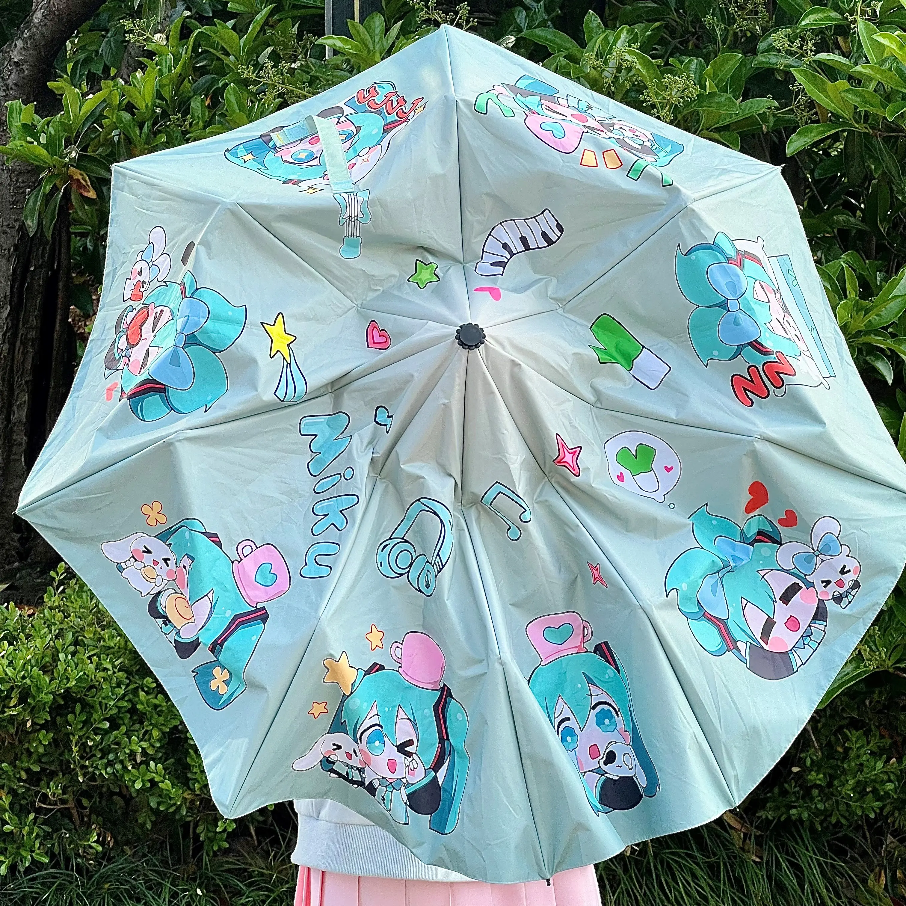 Kawaii Anime Hatsune Miku Printing Automatic Umbrella 