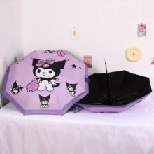 MINISO Kuromi Automatic Foldingg Umbrella Uv Blockin Thicken Cartoon Kawaii Women Reinforced Windproof Small Portable Umbrellas MINISO Kuromi Automatic Foldingg Umbrella Uv Blockin Thicken Cartoon Kawaii Women Reinforced Windproof Small Portable Umbrellas