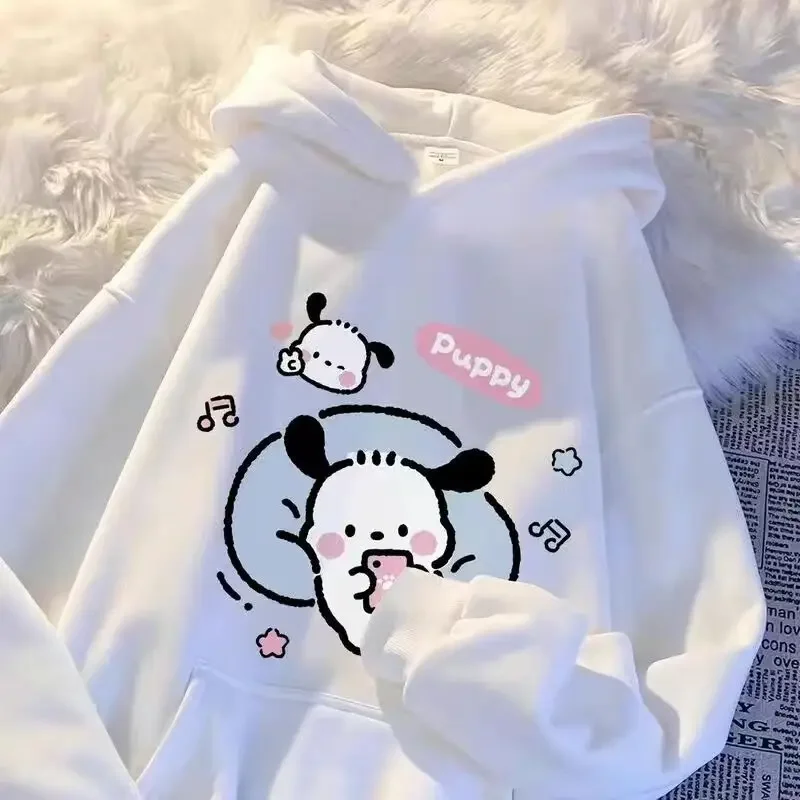 Kawaii Cartoon Pochacco Printed Hoodie
