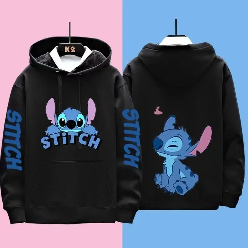 Anime Kawaii Stitch Printed Winter Hoodie 