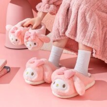 Sanrio My Melody Winter Kawaii Slippers Lovely Cotton Shoes Home Shoes Kuromi Anime Warm Indoor Shoes For Winter Girl Warm Gift Sanrio My Melody Winter Kawaii Slippers Lovely Cotton Shoes Home Shoes Kuromi Anime Warm Indoor Shoes For Winter Girl Warm Gift