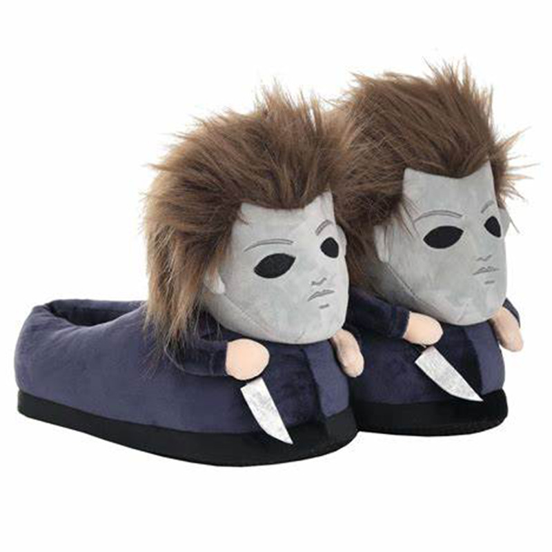 Kawaii Cartoon Halloween Michael Myers Plush Slipper
