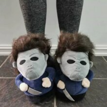 Highland Cow Michael Myers Halloween Plush Slippers Soft Cartoon Cosplay Plush Shoes Winter Warm Funny Indoor Slipper Toy Gifts Highland Cow Michael Myers Halloween Plush Slippers Soft Cartoon Cosplay Plush Shoes Winter Warm Funny Indoor Slipper Toy Gifts