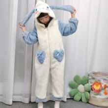 Sanrio Plush Cinnamoroll Winter Flannel Kids Rompers Girl Boy Toddler Jumpsuit Infant Clothes Pyjamas Girl Overalls Gifts Sanrio Plush Cinnamoroll Winter Flannel Kids Rompers Girl Boy Toddler Jumpsuit Infant Clothes Pyjamas Girl Overalls Gifts