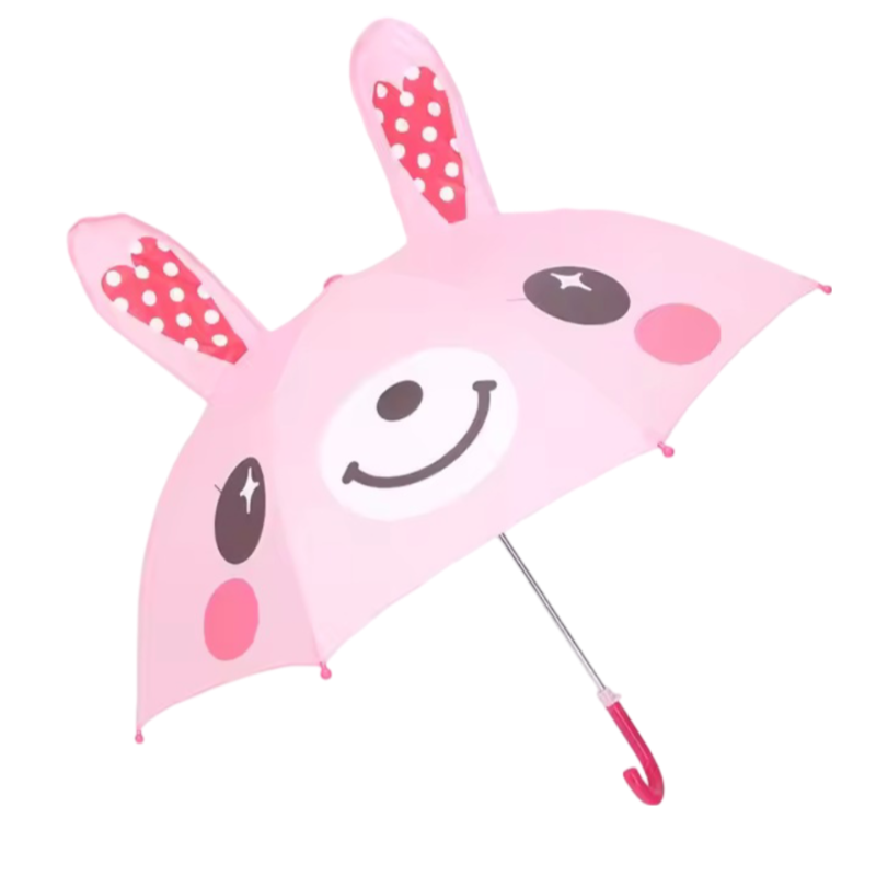 Kawaii Cartoon Rabbit With Ear Windproof Umbrella 