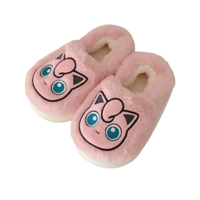 Kawaii Cartoon Pokémon Jigglypuff Warm Plush Slipper