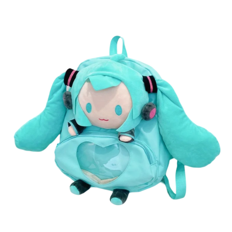 Kawaii Hatsune Miku Anime Plush Backpack 