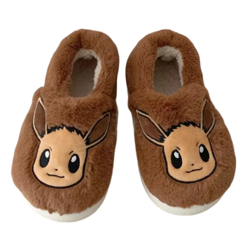 Kawaii Cartoon Pokémon Eevee Warm Plush Slipper